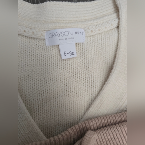 Grayson mini baby cable top & Bottom Outfit Size 3-6 months Or 18 Months NWT - Picture 4 of 9